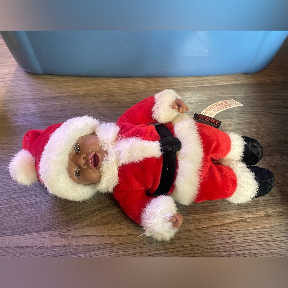 Anne Geddes  Santa Claus Plush Doll - Red and White